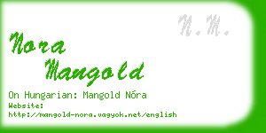 nora mangold business card
